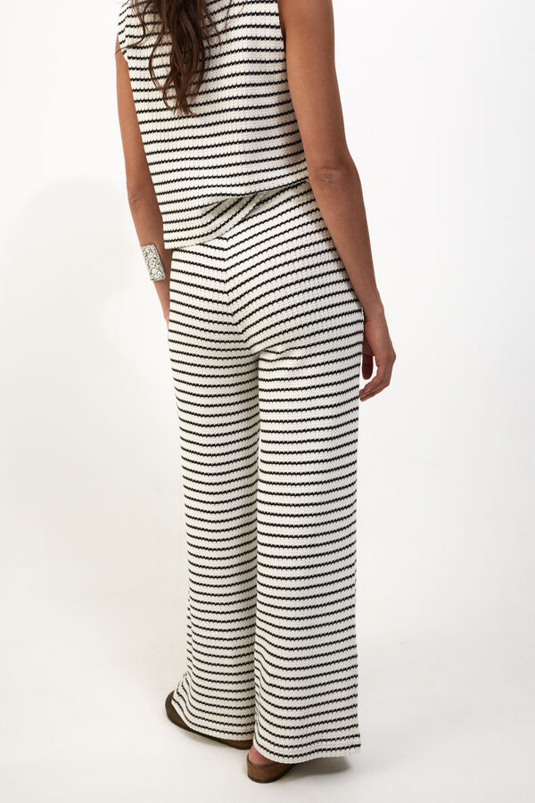 Slowlove Pantal&oacute;n de punto Printed white