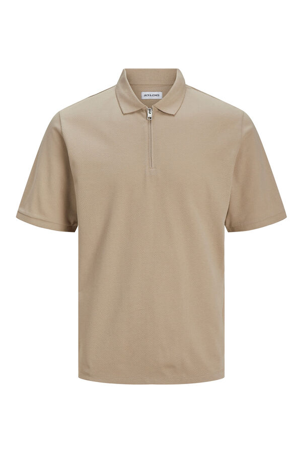 Cortefiel Standard fit polo shirt Beige
