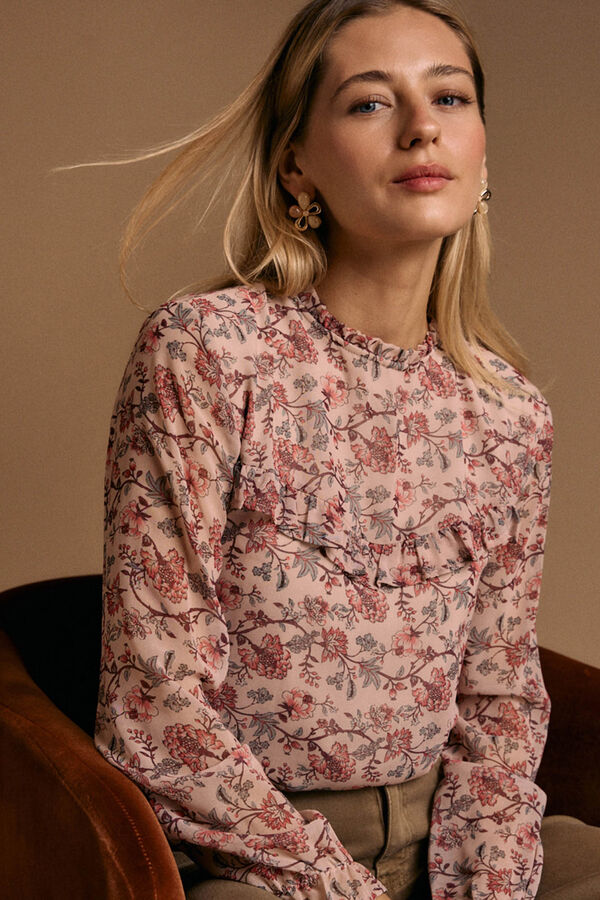 Pol&iacute;n Et Moi Blusa Brisa com estampado de flores Impress&atilde;o