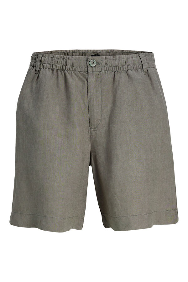 Jack & Jones Linen wide Bermuda shorts Grey