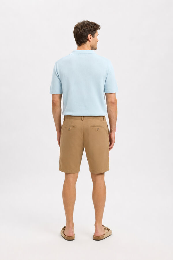 Selected Chino Bermuda shorts Nude