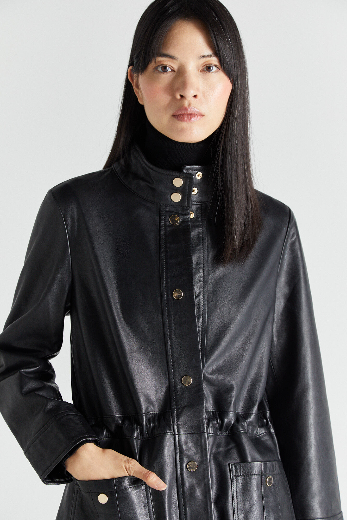 Cortefiel leather jacket on sale