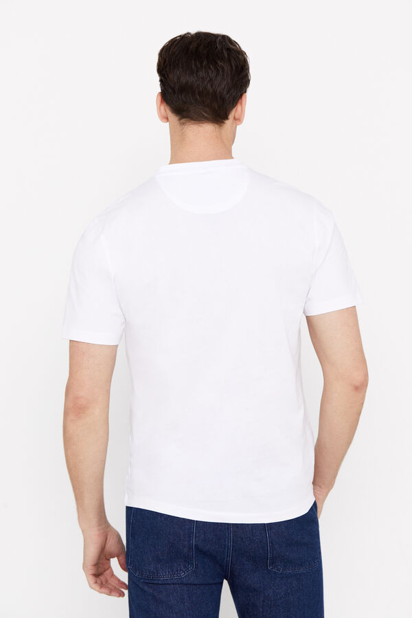 Cortefiel Monet print T-shirt White