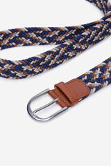Cortefiel Elastic braided belt Navy