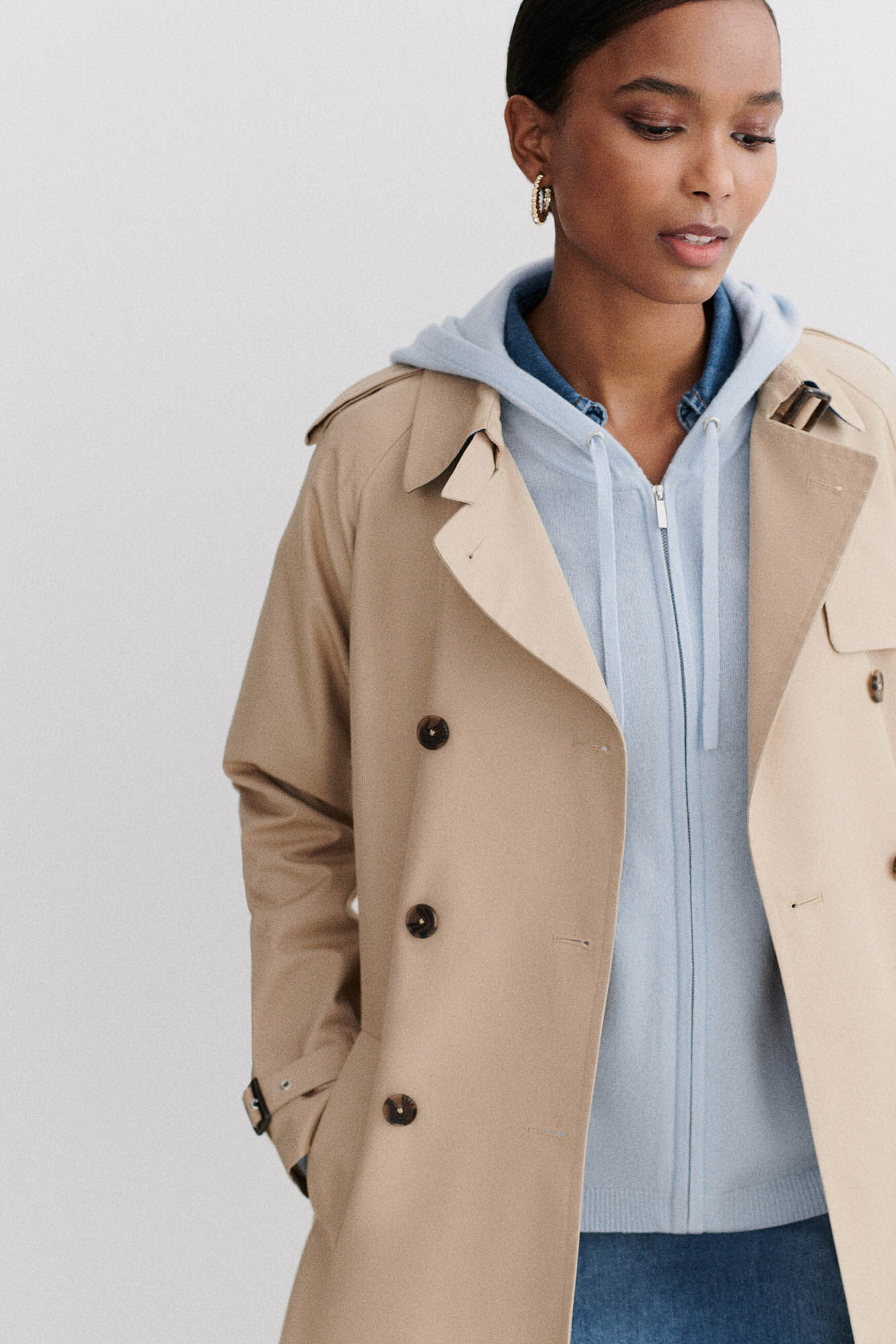 Cortefiel sale trench coat