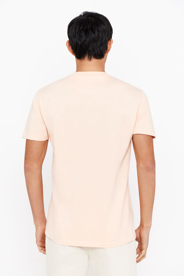 Cortefiel Basic T-shirt with pocket Orange