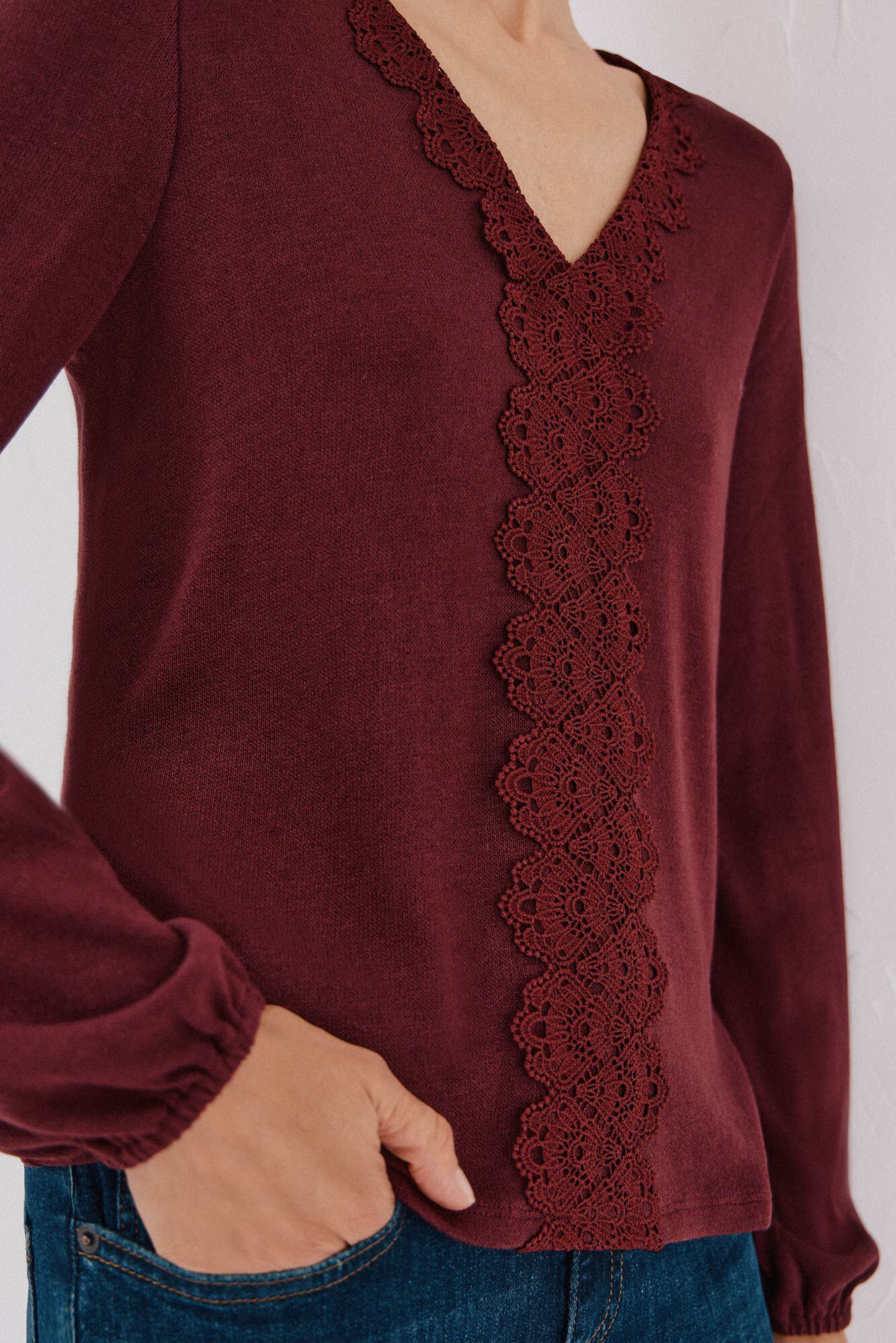 Cortefiel Top with neckline detail neckline