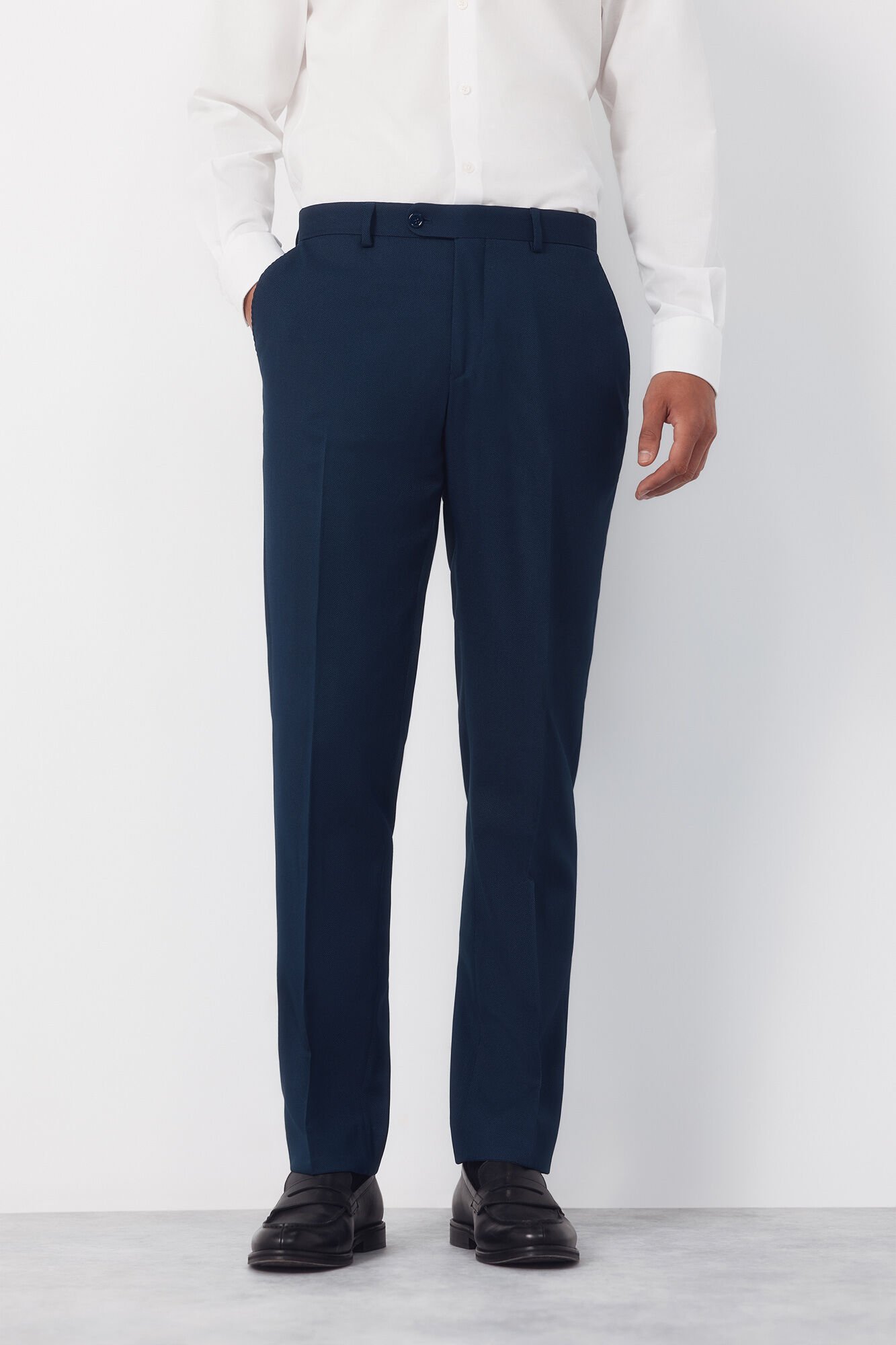 Cortefiel XXI Serie blue structured trousers