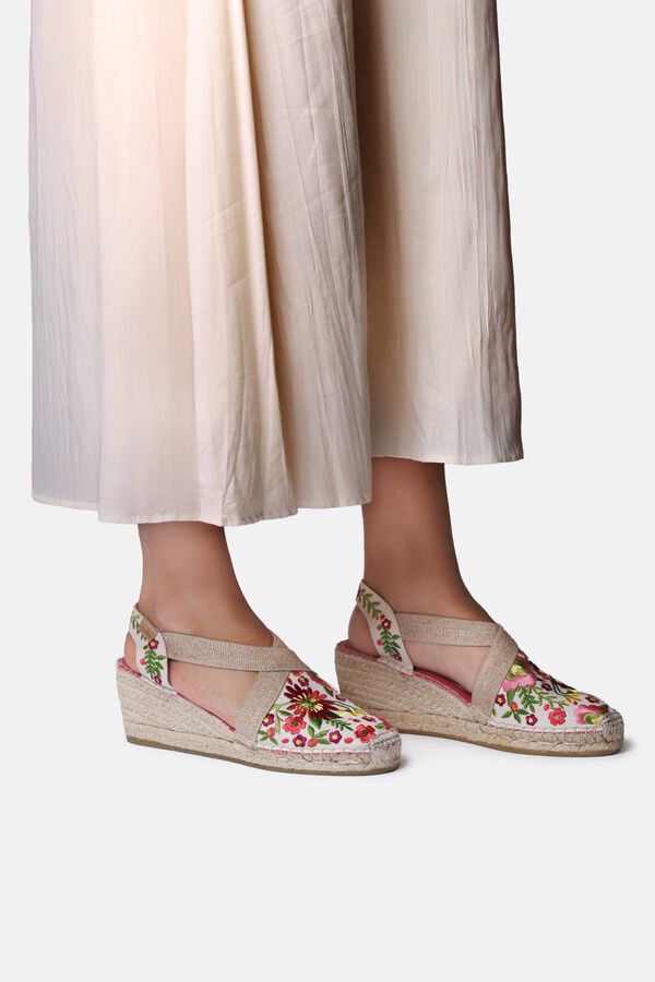 Toni Pons Alpercata de cunha com bordados Multicolorido