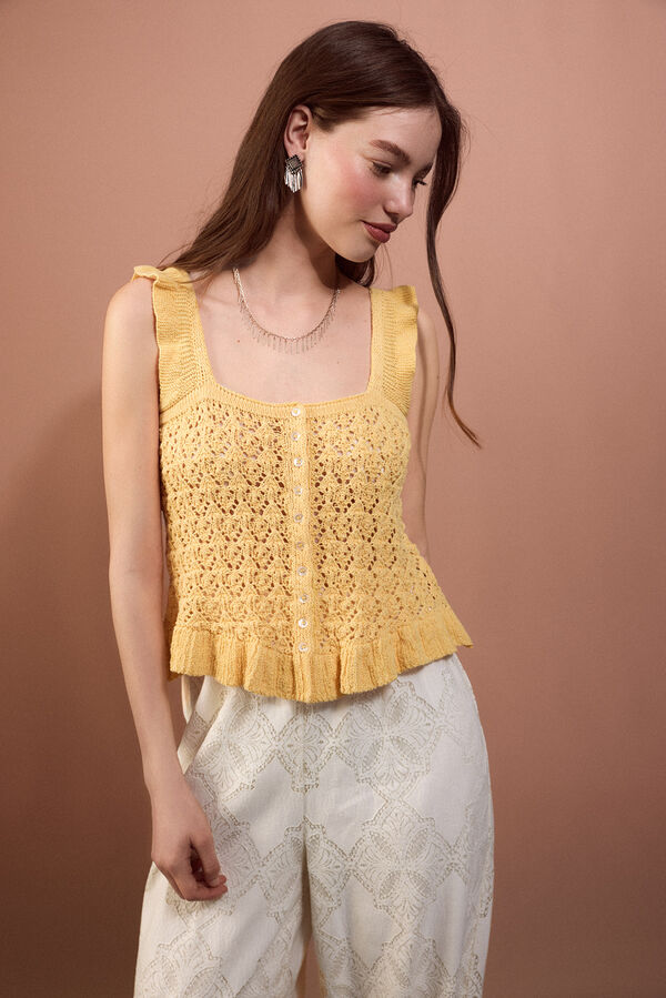 Slowlove Knitted tank top Yellow