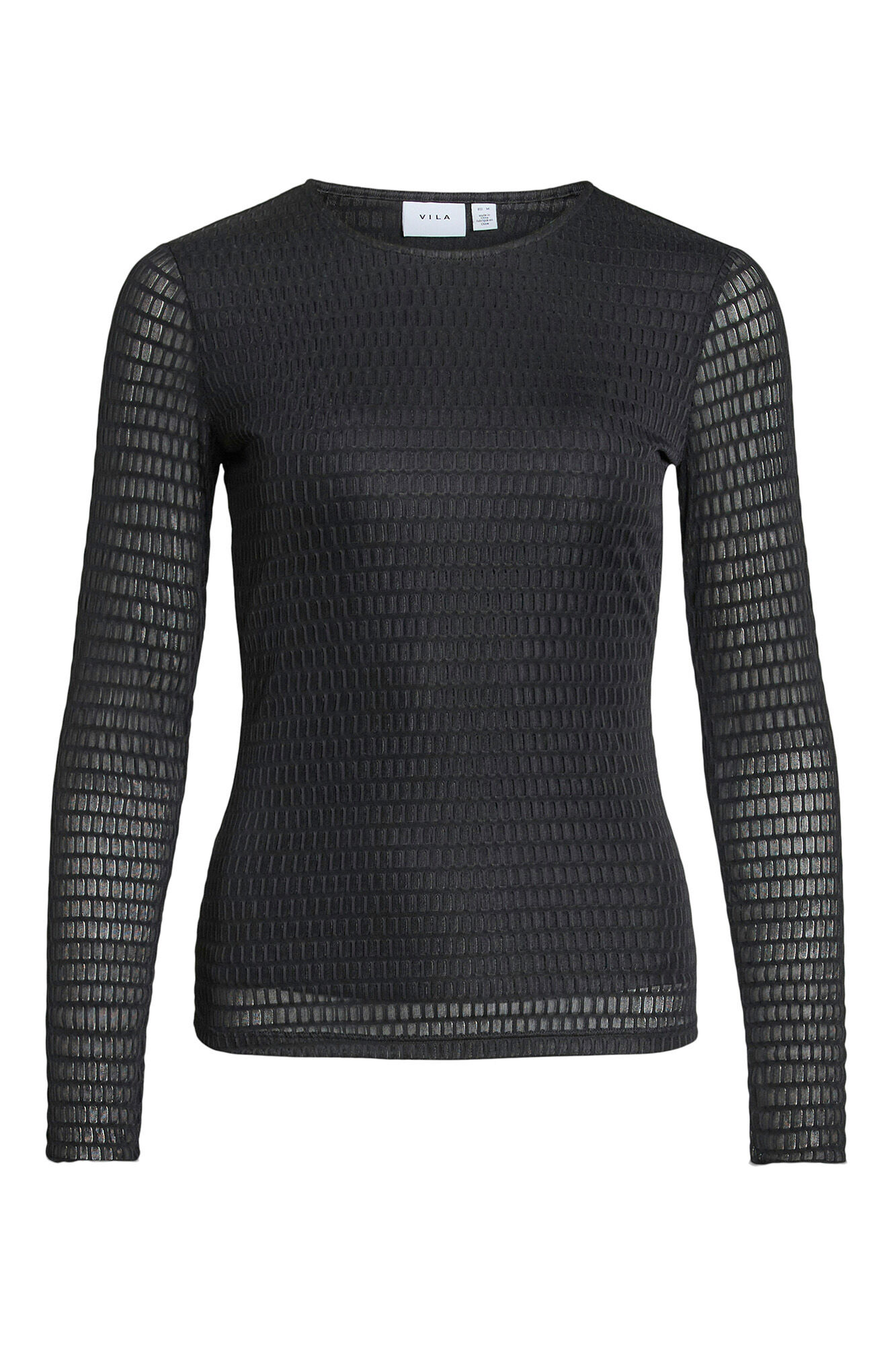 Vila Blusa texturizada de manga comprida