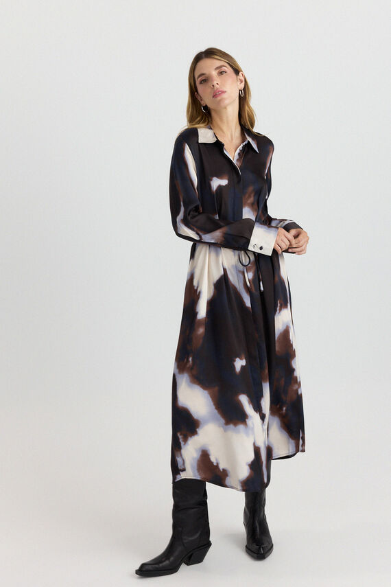 Vestido camisero largo