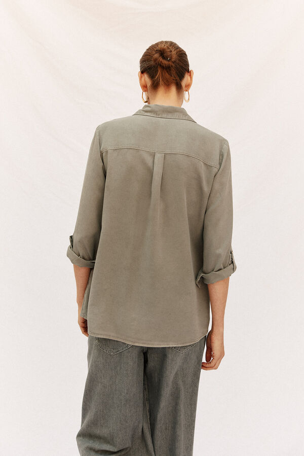 Cortefiel  tencel denim shirt Nude