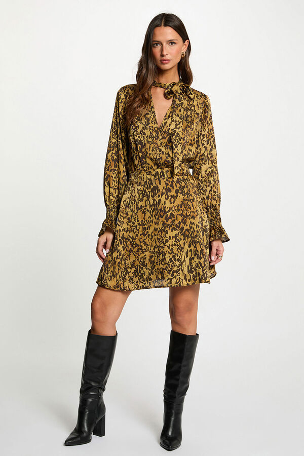 Morgan Vestido curto de cetim Multicolorido