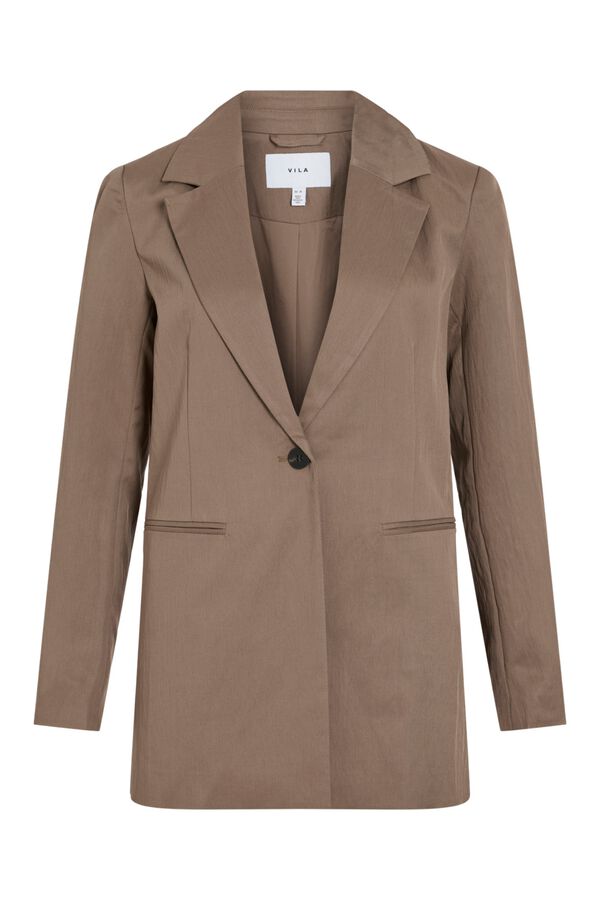 Vila Blazer abotoado Castanho