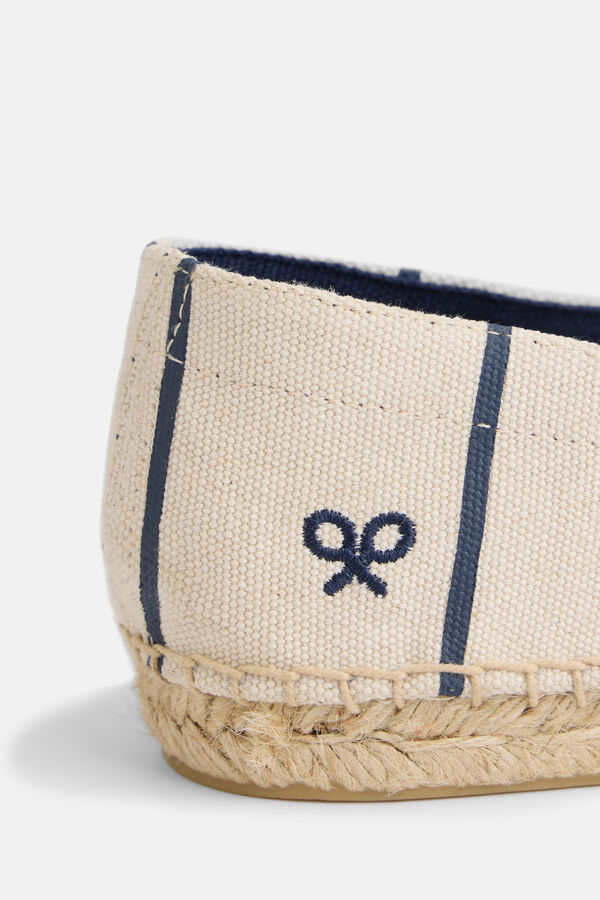 Silbon Nautical stripe espadrille Ivory
