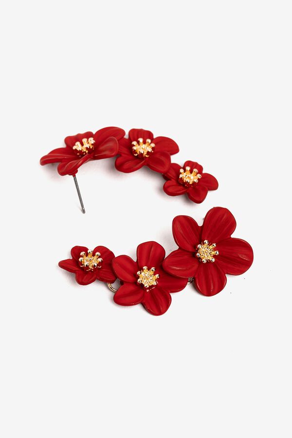 Vilanova Brincos flor Vermelho