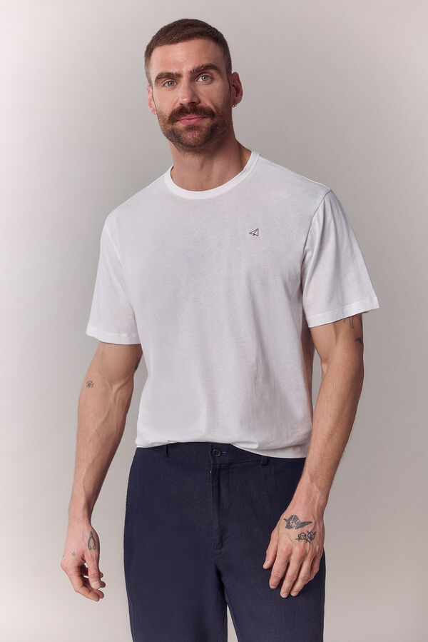 OOTO Camiseta b&aacute;sica ligera Blanco