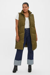 Cortefiel Curve quilted gilet Green