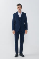 Cortefiel Series XXI checked trousers Blue