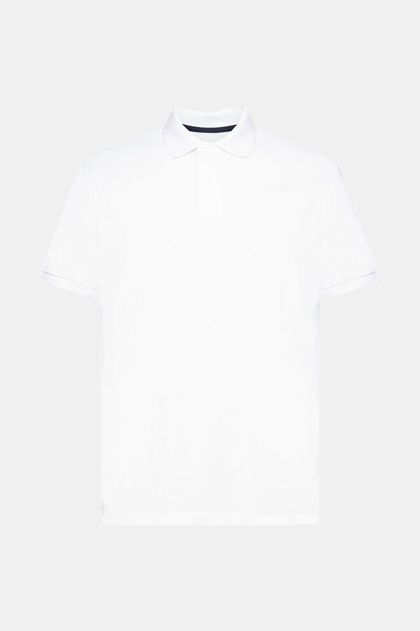 Cortefiel Essential piqué polo shirt White