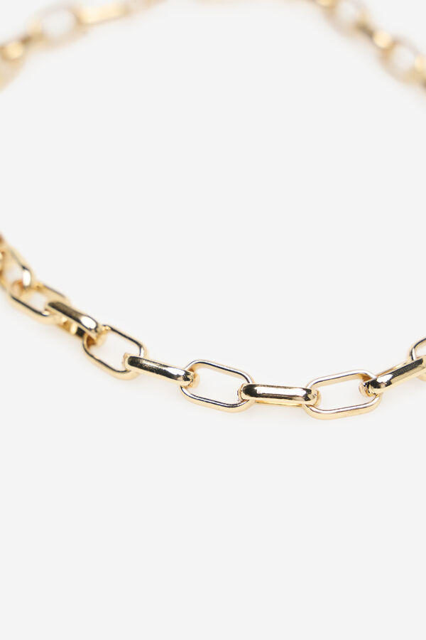 Cortefiel Collar corto cadena Amarillo