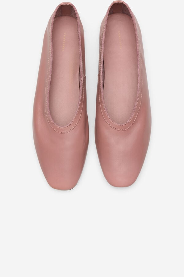 Cortefiel Ballerina leather Pink