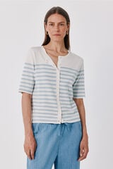 Cortefiel Short sleeve jacket Blue
