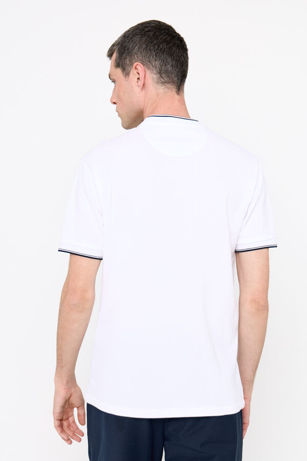 Cortefiel Camiseta de rayas Blanco 