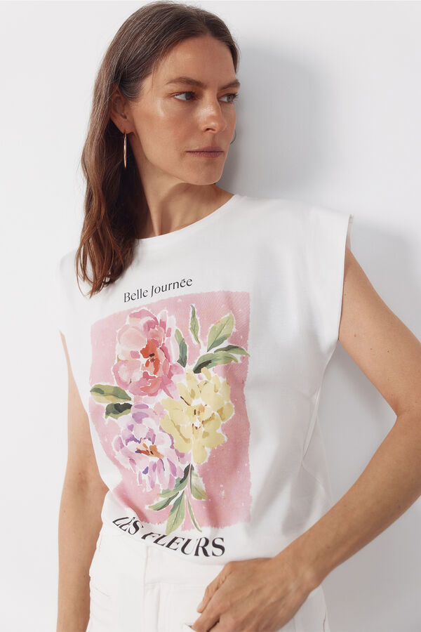 Cortefiel T-shirt estampada Multicolorido