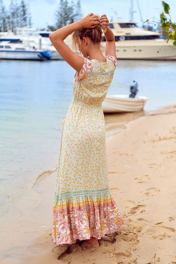 Jaase Vestido comprido Carmen Verde