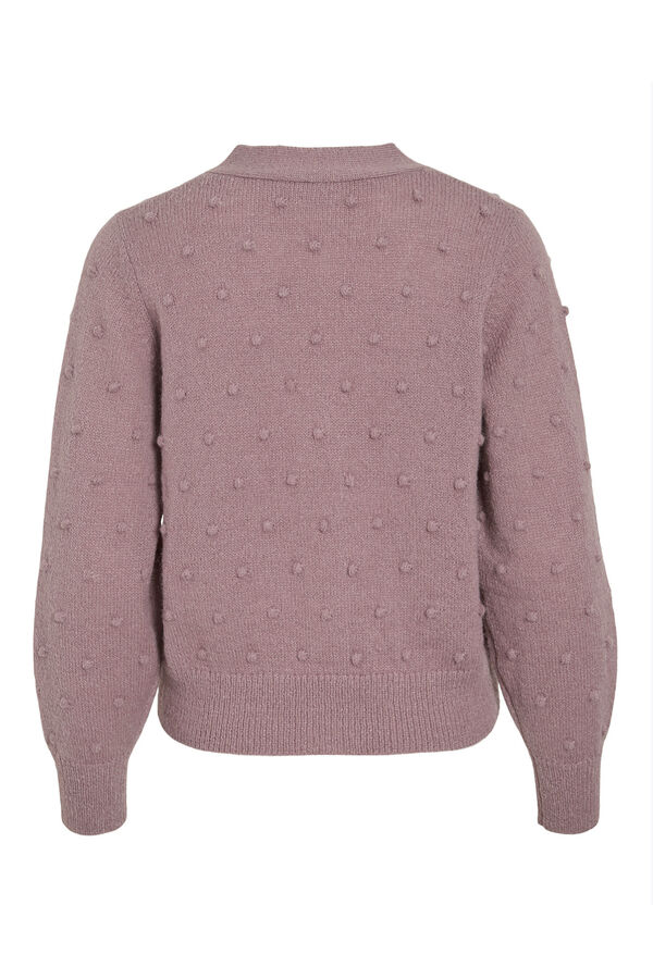 Vila Casaco de malha de malha com malha Subiu