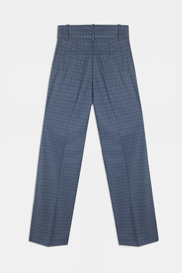 Silbon Checkered dress trouser Blue