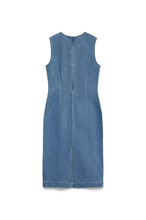 Vero Moda Vestido midi denim Azul
