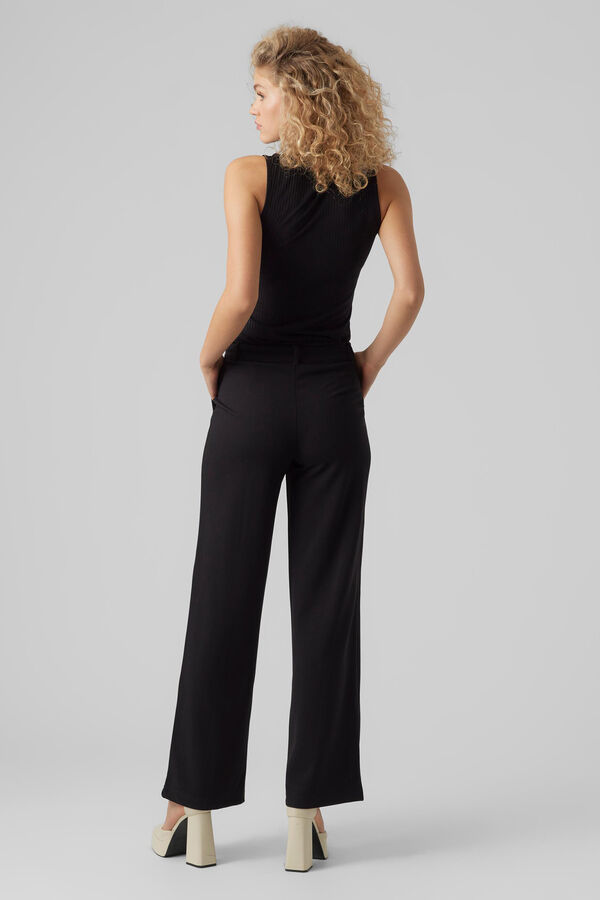Vero Moda Cal&ccedil;as de perna larga Preto