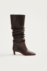 Alohas Botas de couro Kalila Castanho
