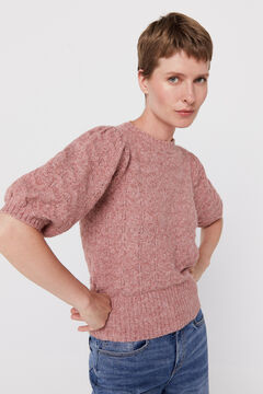 Cortefiel Mottled jersey-knit jumper Lilac