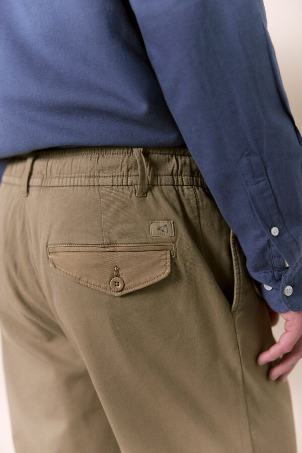 OOTO Pleated drawstring trousers Camel