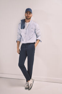 Cortefiel Slim fit chinos with elasticated waistband Navy