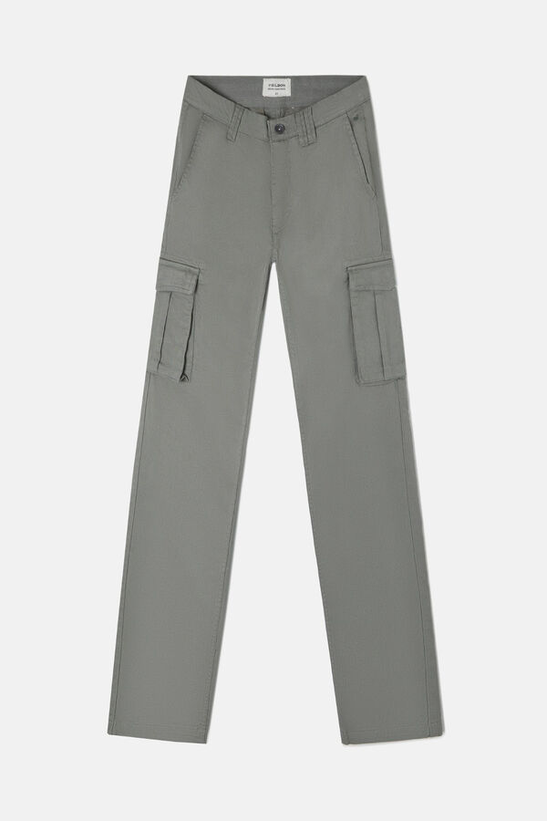 Silbon Calça cargo esportiva casual Verde