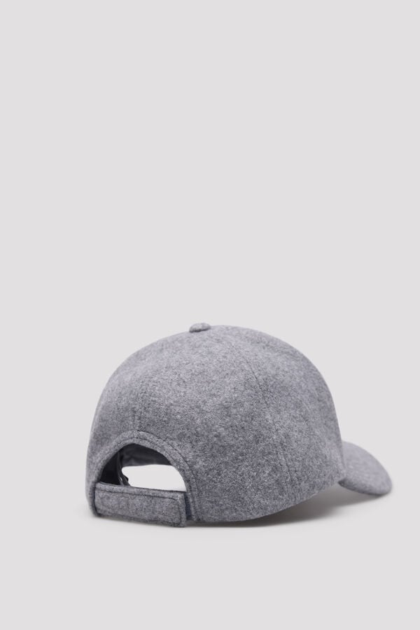 Cortefiel Cloth cap Printed grey