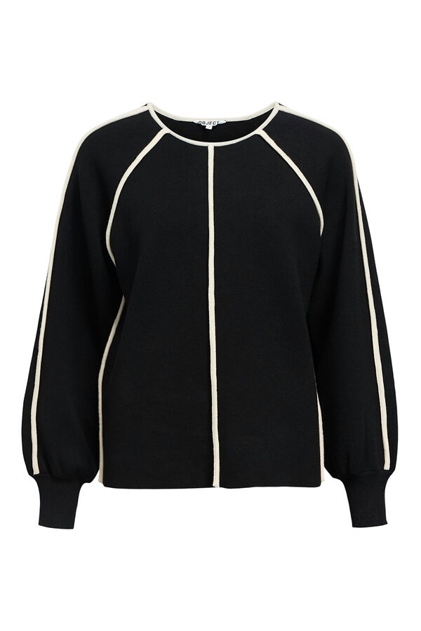 Object Camisola com acabamento contrastante Preto
