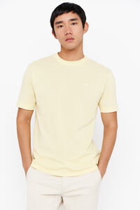 Cortefiel Basic piqué T-shirt Yellow