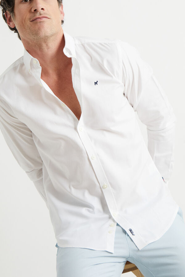 Williot Camisa Oxford Slim Fit Branco