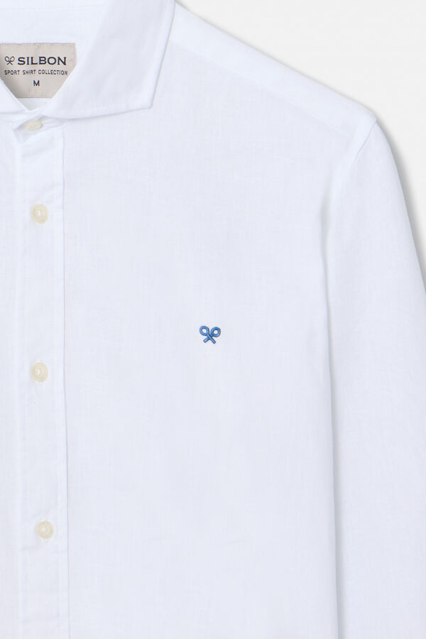 Cortefiel Camisa sport silbon soft Blanco 