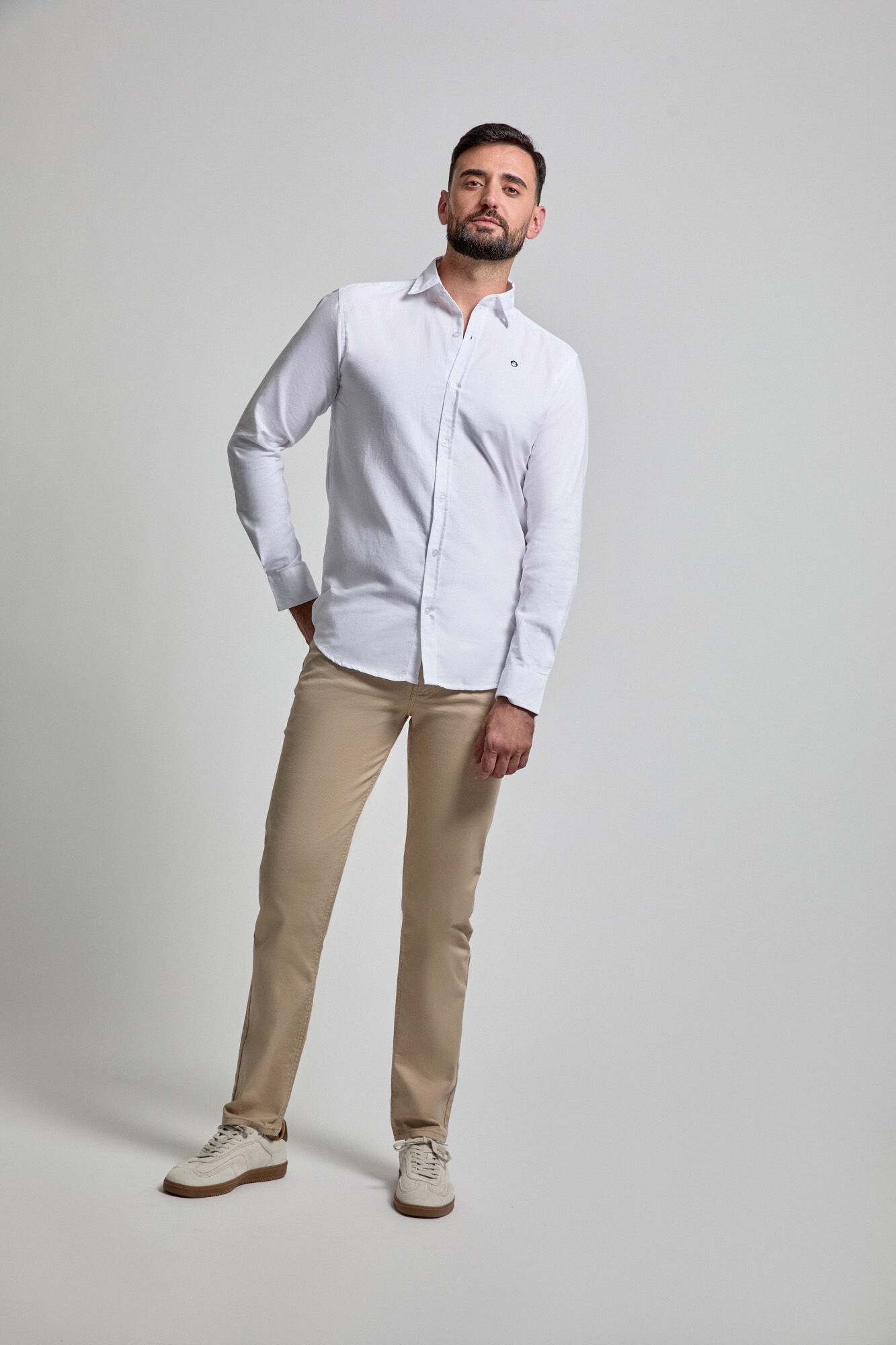 Street Monkey Camisa Oxford com log&oacute;tipo