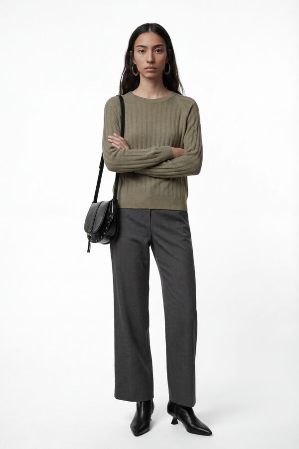 Vero Moda long sleeve fine jersey-knit sweater Green