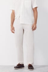 Cortefiel Cal&ccedil;as jogger leves regulares Ecru