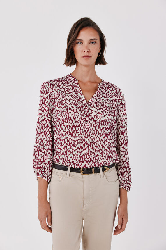 Blusa estampada fluida