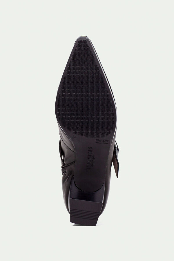 Hispanitas Botins fino com fivela e ilhós ATLANTA Preto